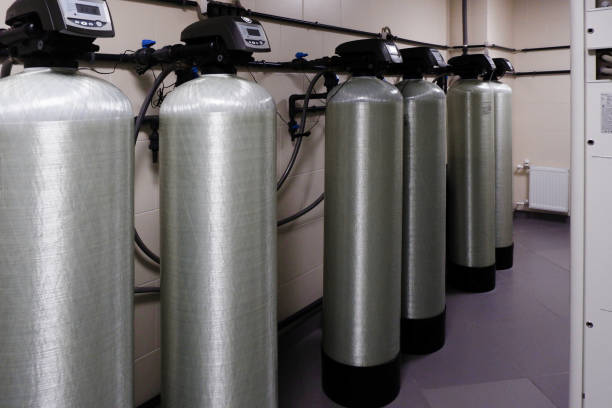 Water softeners in a room.