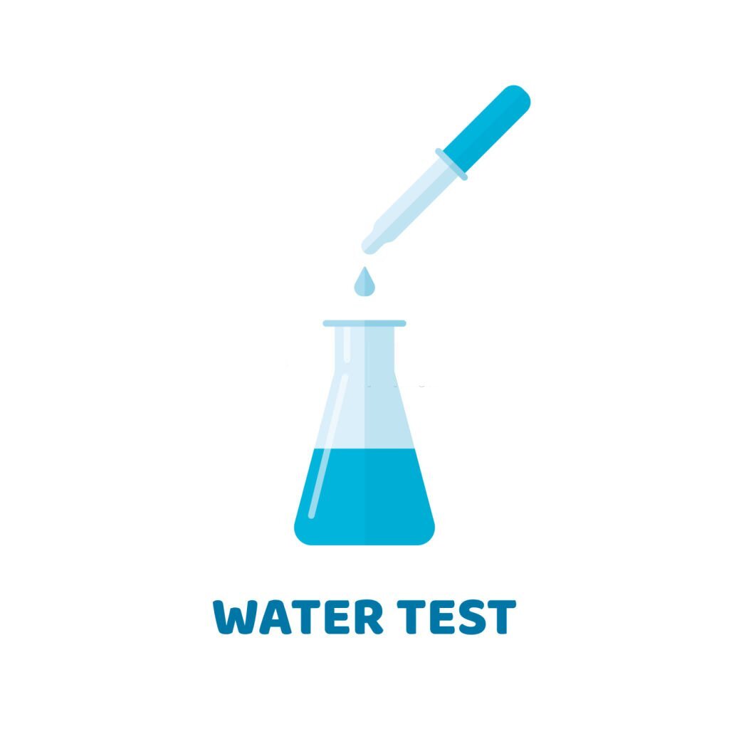 Water test icon on a white background.